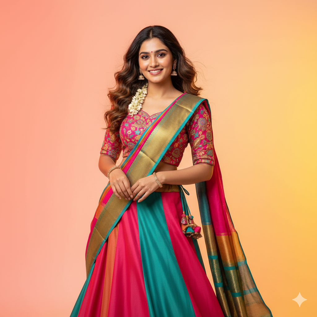 Traditional wear saree / ethnic portfolio cover — VNandhini Model Coordinator